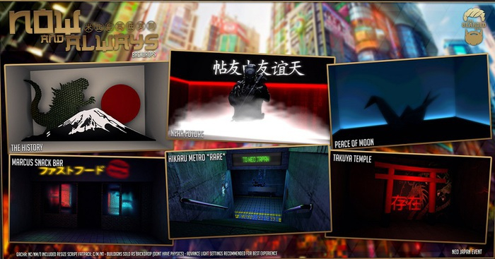 Near Future - Now and Always Backdrops - The Bearded Guy