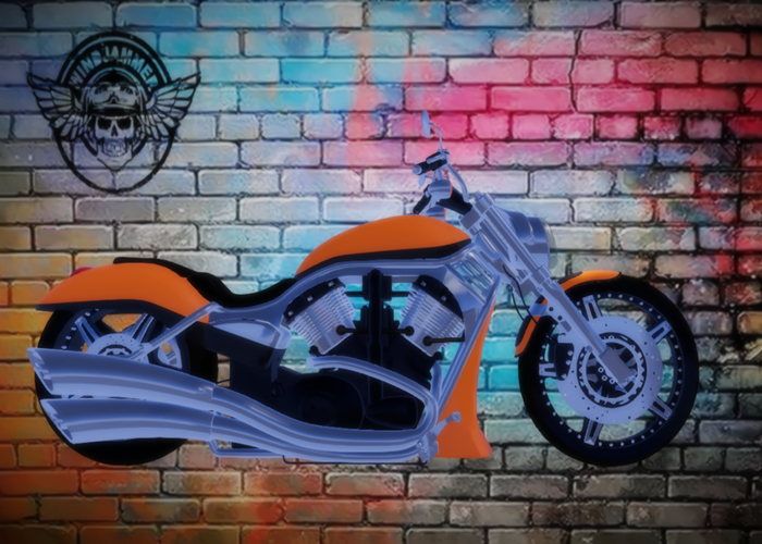 V-ROD ORANGE MOTORCYCLE