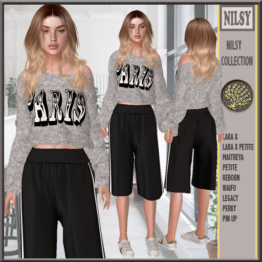 BAGGY SHORTS&SWEATSHIRT