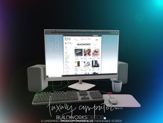 buildworksdecor ~ Luxury Computer White / Boxed