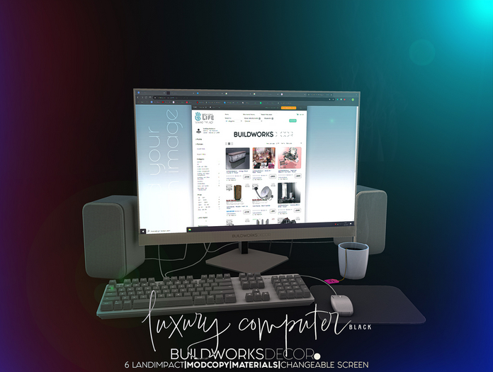 buildworksdecor ~ Luxury Computer Black / Boxed