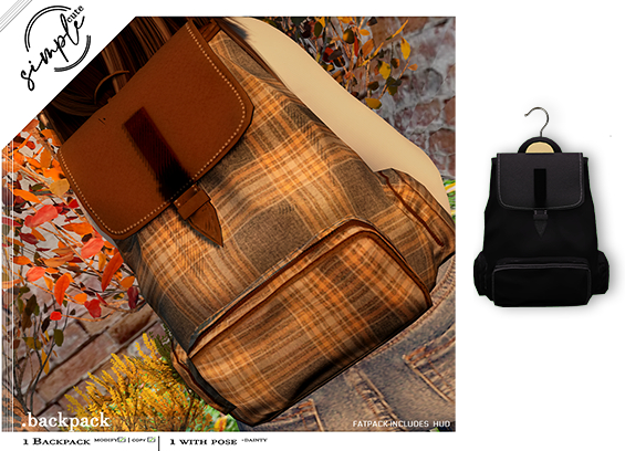 [simpleCUTE] Backpack - Black  //ADD ME//