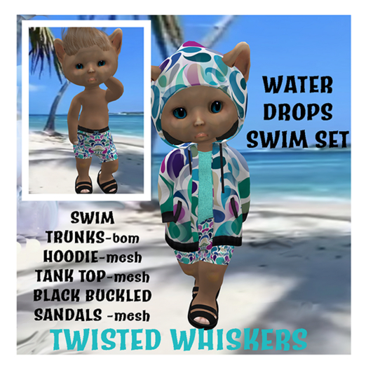 *TW* WATER DROPS SWIM SET