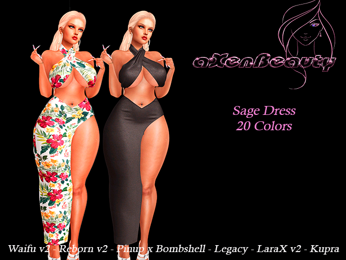 aX: Sage Dress 20 Colors FatPack
