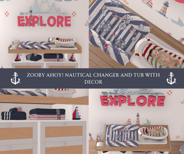 {KK} Zooby AHOY! Nautical Changer and Tub Station