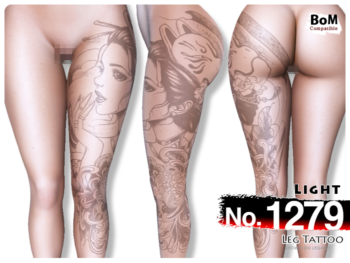 (Leg Tattoo) No.1279 Light