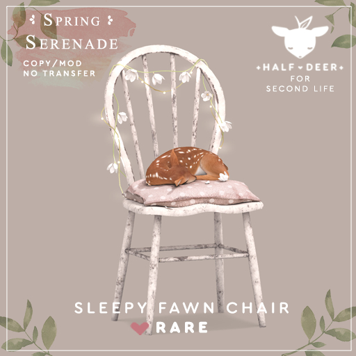 +Half-Deer+ Spring Serenade - Sleepy Fawn Chair RARE