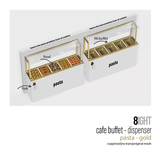 8 Cafe Buffet Gold Fatpack - Dispenser