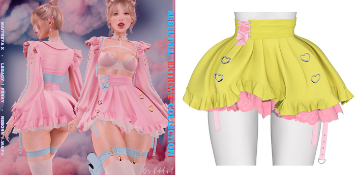 Rebelpill - Extreme Collection Skirt Yellow