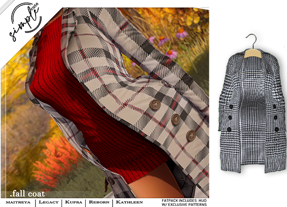 [simpleCUTE]  Fall Coat - DR  //ADD ME//