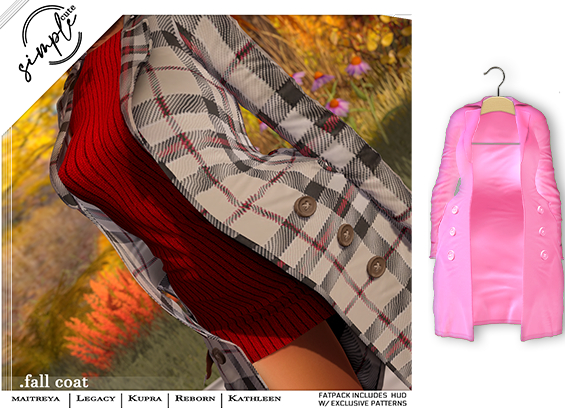 [simpleCUTE]  Fall Coat - Pink   //ADD ME//
