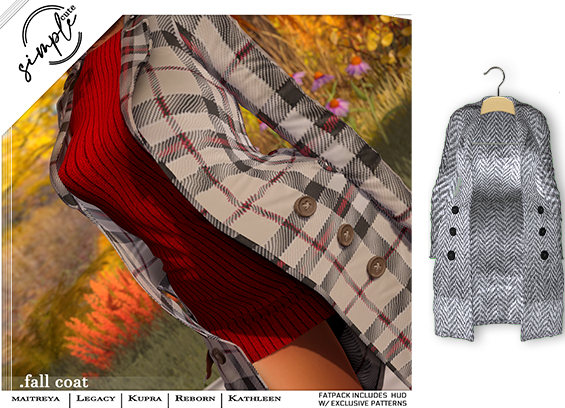 [simpleCUTE]  Fall Coat - Tweed  //ADD ME//