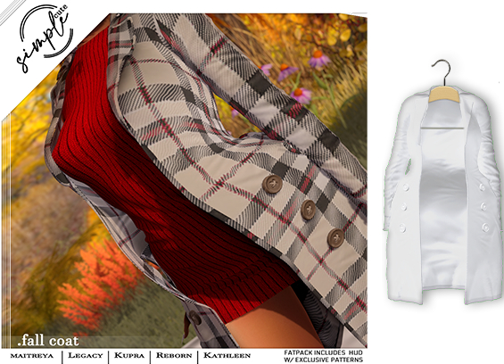 [simpleCUTE]  Fall Coat - White  //ADD ME//