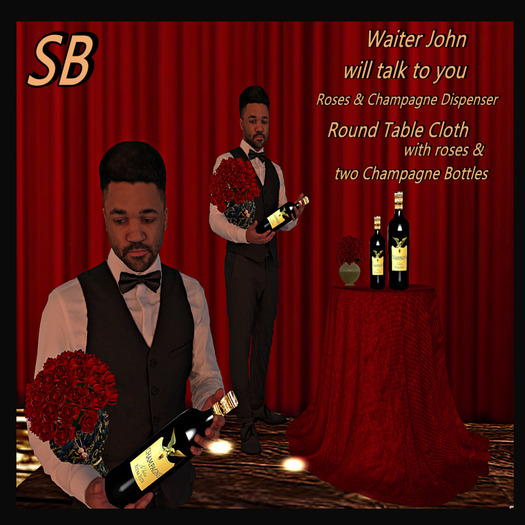 SB  Waiter  John with Dispenser& talk