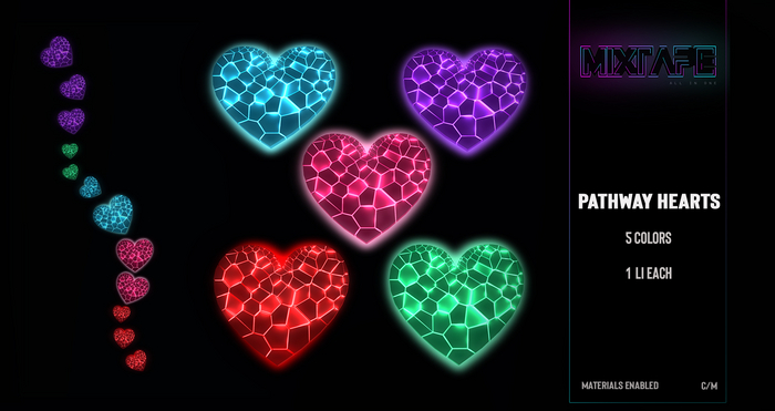 MIXTAPE Decor - pathway hearts 