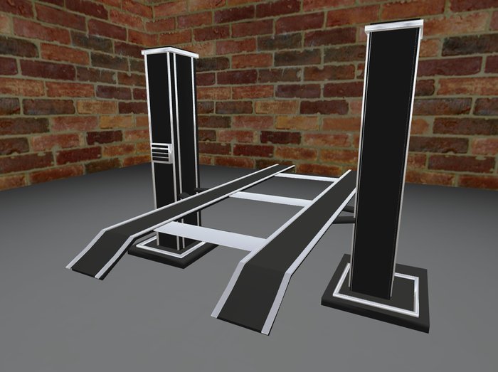 CAR LIFT 2 PRIM SHOW ROOM STYLE BLACK