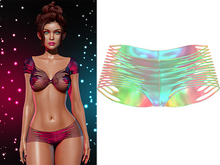 Cherry Ripped Shorts 2.0 [Holo Pack] - Maitreya Lara • LaraX • Petite • PetiteX • Legacy • Reborn Bottoms