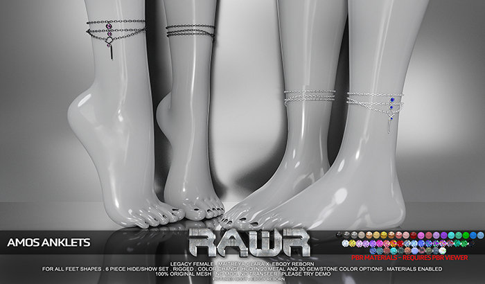 RAWR! Amos Anklets (add me)