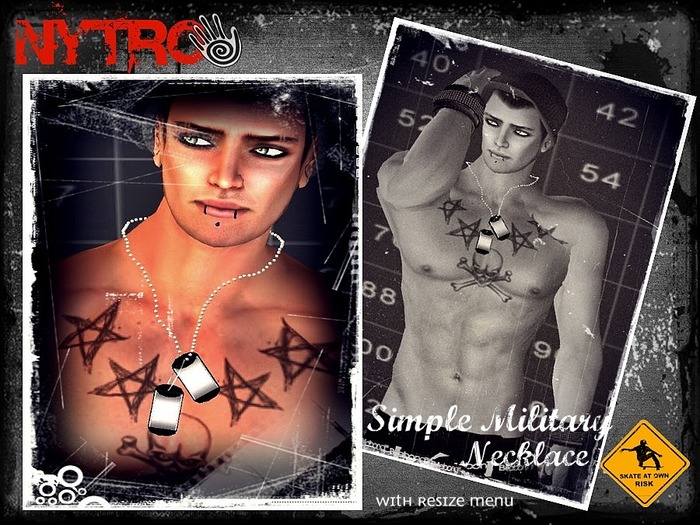 $$ - NyTrO - $$ Simple Military Necklace Man Street Style