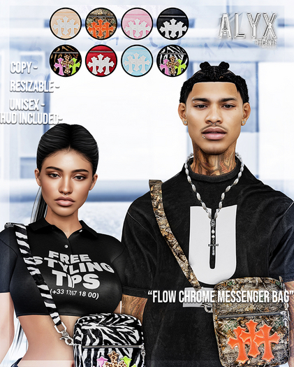 ALYX. Flow Chrome Messenger Bag (Fat-Pack)