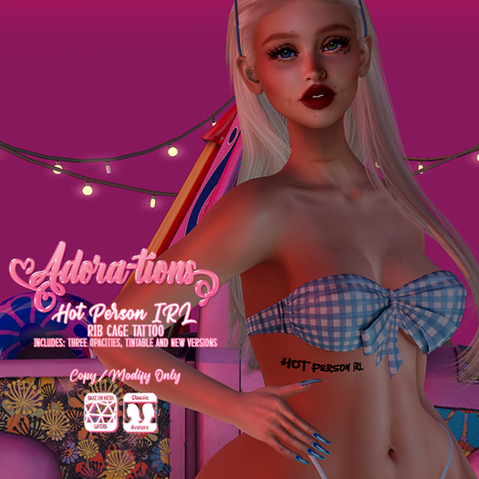 Adora-tions - Hot Person IRL Rib Cage Tattoo