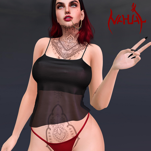 Nahual: Pijama Top Black - Larax