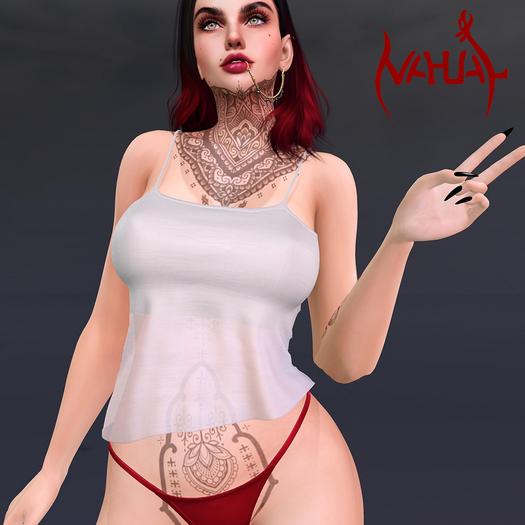 Nahual: Pijama Top White - Larax