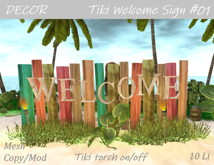 TIKI Welcome Sign #01 