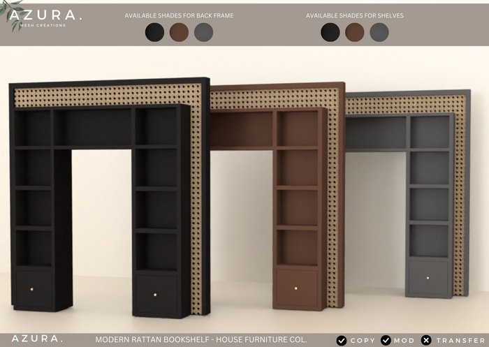 AZURA ::: MODERN RATTAN SHELVES - MINIMALIST COLLECTION