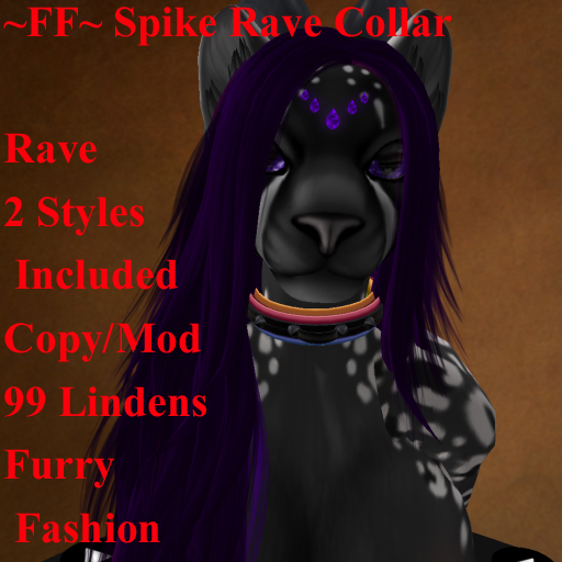 ~FF~ Spike Rave Collar Rave Furry