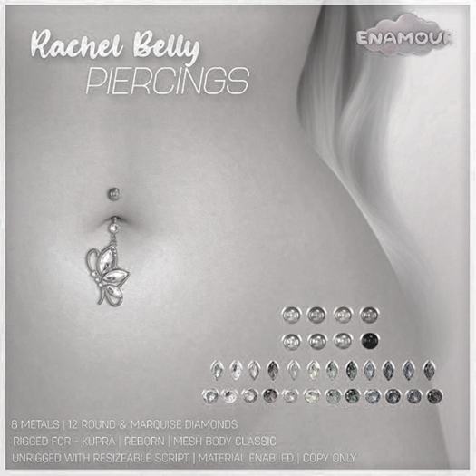 [ENAMOUR] RACHEL BELLY PIERCING FATPACK DEMO