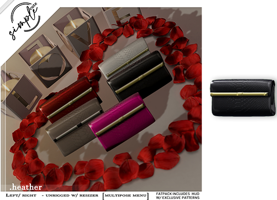 [simpleCUTE]  Heather Clutch - Black  //ADD ME//