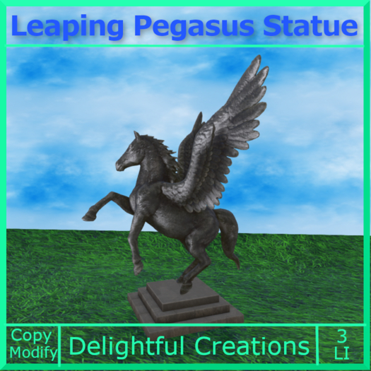 Leaping Pegasus Statue