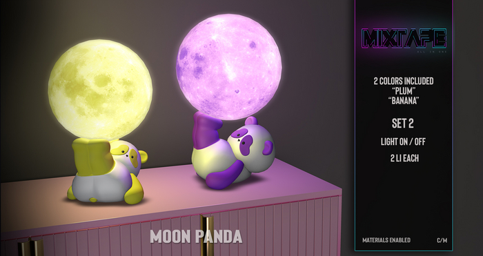 MIXTAPE Decor - moon panda set2 