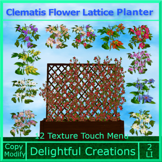 Clematis Lattice Planter with Touch Menu