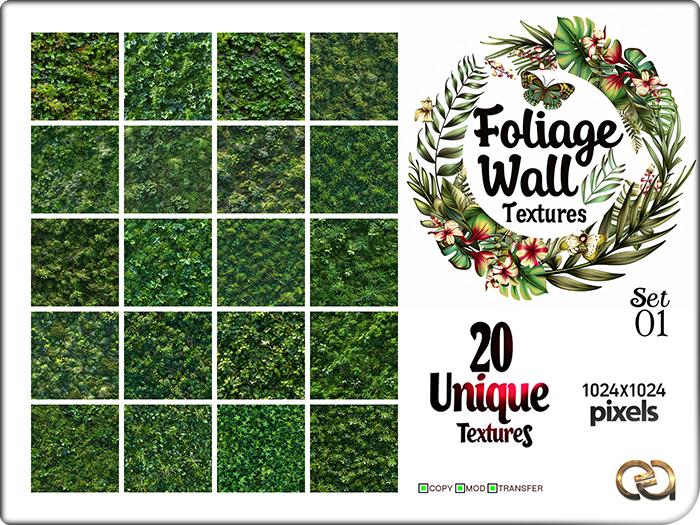 EA Design ♦ Foliage Wall Textures - Set 01