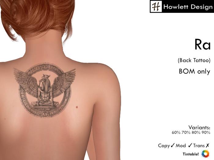 [HDesign] Ra (Back Tattoo)