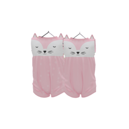 {::Cuties}  Puppy Rompers  Pink -TDB/LB/BB