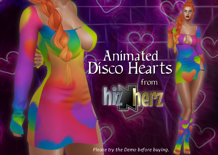 hizNherz Disco Hearts Dress (Animated)