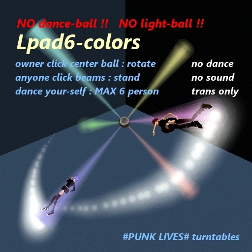 Second Life Marketplace - #PLT# Lpad6-colors (light ball standable)