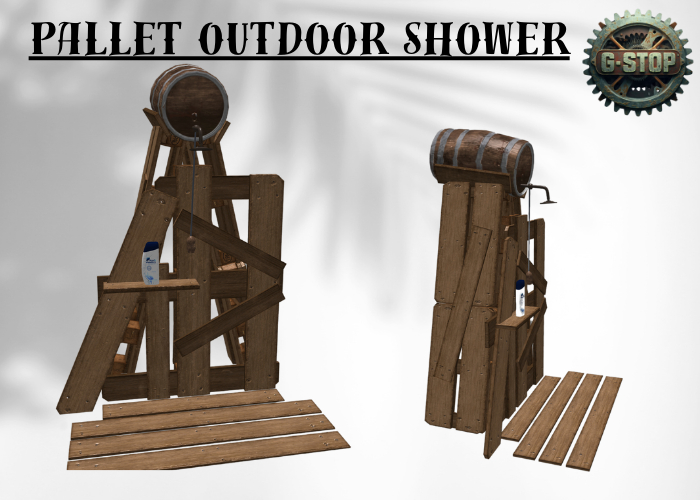 Pallet outdoor shower  