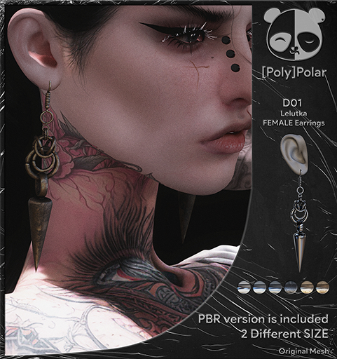 [Poly]Polar D01 Lelutka FEMALE Earrings  - DEMO