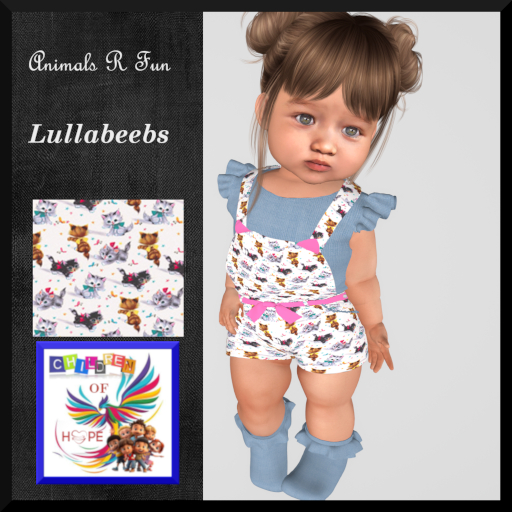 H.O.P.E. Lullabeebs Animals R Fun Overalls Blue