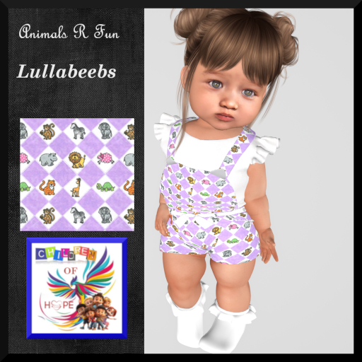 H.O.P.E. Lullabeebs Animals R Fun Overalls White