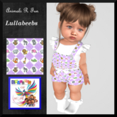 H.O.P.E. Lullabeebs Animals R Fun Overalls White