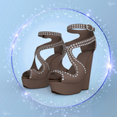 Brown Studded Wedges Legacy