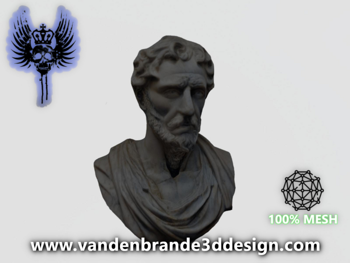 ~Full perm Roman Statue Bust 100% MESH