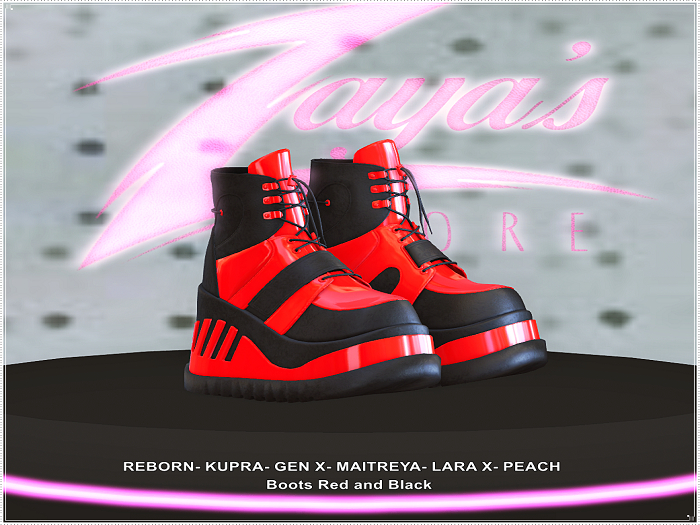 ::Z:: Boots Red and Black