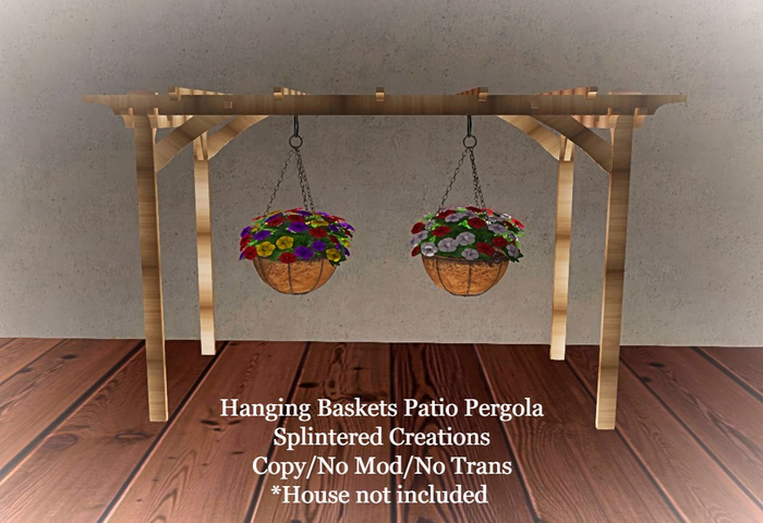 Hanging Baskets Patio Pergola 