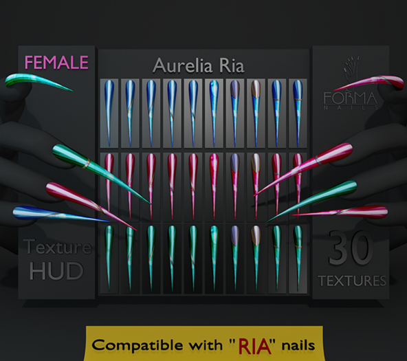 [FORMANAILS] NAILS - TEXTURE HUD - Aurelia Ria
